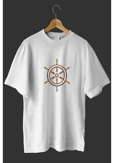 Noıssey -wed Dümen Tasarım Baskılı Oversize T-shirt Tişört Beyaz