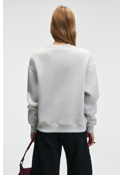 Grımelange PROGRISTO Kadın Puff Baskı Detaylı Regular Fit Grimelanj Sweatshirt