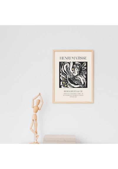 Henri Matisse Duvar Tablosu Çerçeveli 2'lü Set Ahşap Renk 21 X 30 Boyut/ebat
