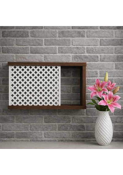 Modern Dekoratif Duvara Asılabilir Mdf Sigorta Ve Modem-wifi Saklama Kutusu 30x40 Cm Derinlik 10cm Ahşap