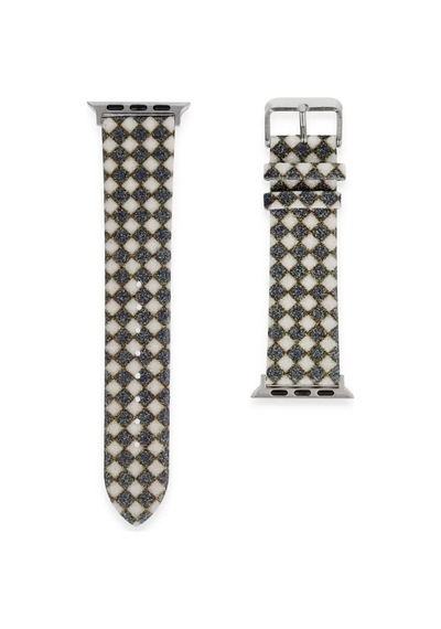Zenviaat Newface Apple Watch Uyumlu42mm Karo Motif Kordon - Siyah Znv2027