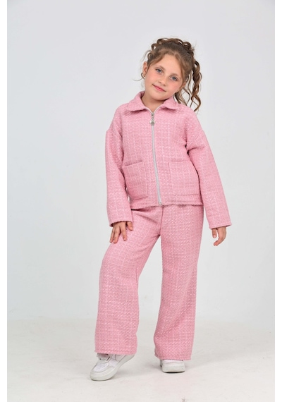Toontoy Kids Toontoy Kız Çocuk Şanel Eşofman Takım Pembe