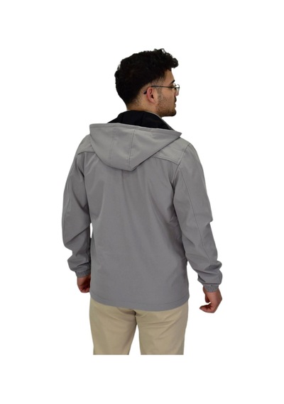 Erkek Mevsimlik Kapüşonlu Softjel Spor Mont 8077 Bgl-st04371 Gri
