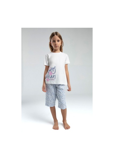 Xo Kids Kız Çocuk Pijama Takım 9-14 Yaş 3612 Beyaz