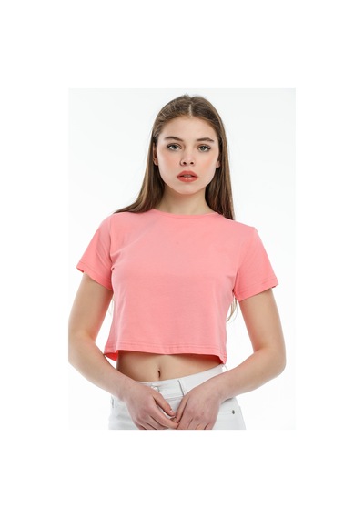 Kadın Crop Örme Tişort Spr21y13 001