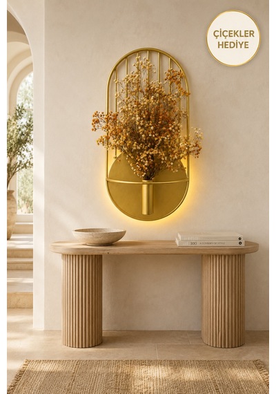 Gold Şeritli Aplik Model Çiçeklik + Cipso Çiçek 1 Adet , Modern Dekoratif Duvar Dekoru Metal Çiçeklik Gold - 912575821 Gold Şeritli Aplik Model Çiçeklik + Cipso Çiçek 1 Adet , Modern Dekoratif Duvar Dekoru Metal Çiçeklik Gold - 912575821