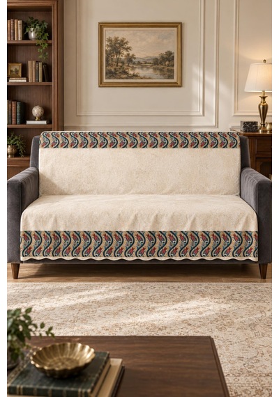 Çok Amaçlı Kadife Koltuk Örtüsü Kaymaz Süngerli 165x215 Cm Modern Bohem Çekyat Şalı Piknik Masa Örtüsü Alk18 Renkli