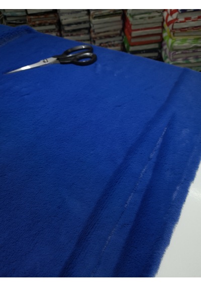 Toskana Peluş Kumaş Saks Mavisi