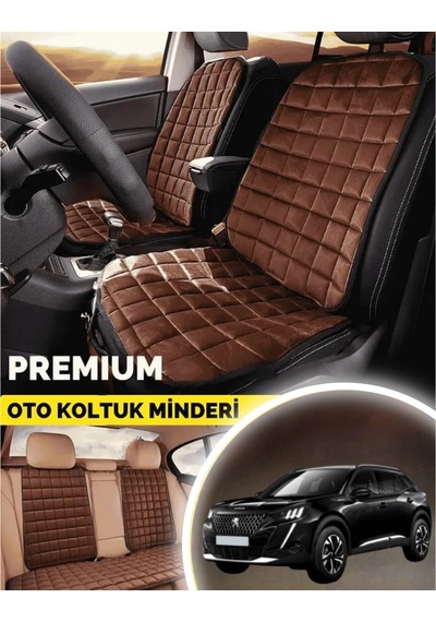 Peugeot 2008 Koltuk Minderi Ortopedik Cepli Araç Ve Kılıf Seti Tam Uyumlu, Taba Renk, Konforlu Tasarım