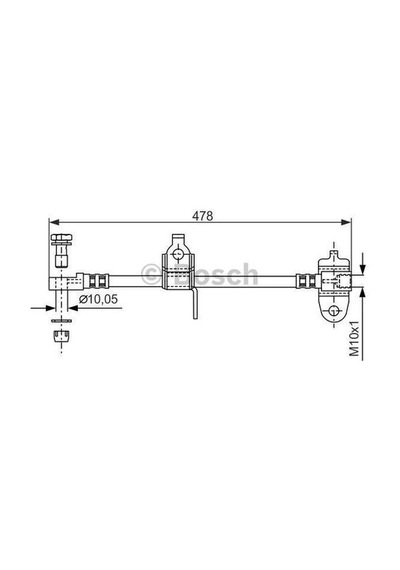 Bosch 1987481070 Fren Hortumu Sağ Ön 478mm