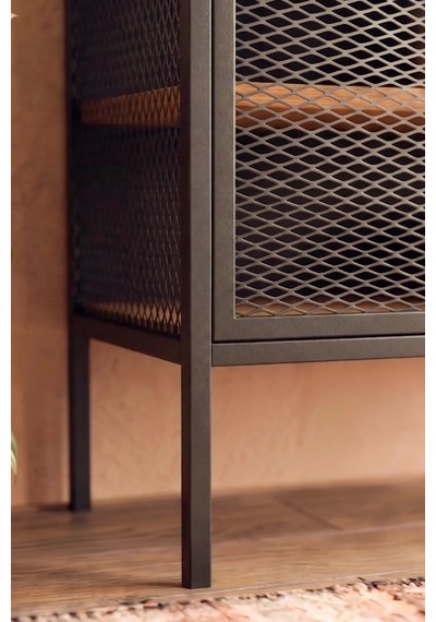 Orion Çok Amaçlı Metal Ayakkabılık - Antre Dolabı 81x120 Cm Siyah