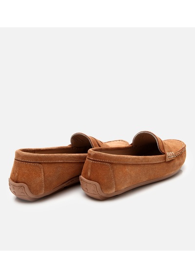 Hotiç Kadın Süet Deri Taba Günlük Loafer