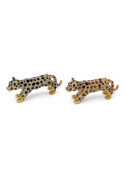 Swaroski Taşlı Leopar Figürü Tekli Alk5760 Najmaddin