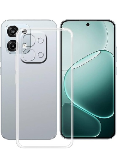 Oppo A6 Pro Kılıf Kamera Korumalı Darbe Emici Korumalı Pürüzsüz Esnek Şeffaf Silikon Şeffaf