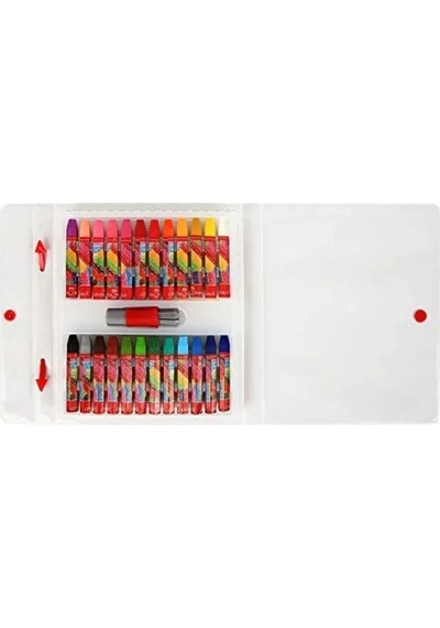 Taşınabilir Pastel Boya Seti, 24 Canlı Renk 0