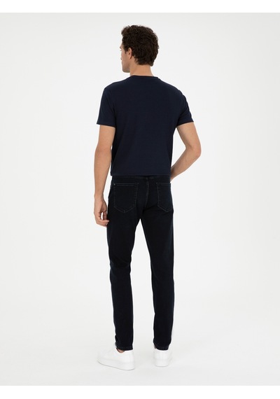 Cacharel Lacivert Slim Fit Jean Pantolon