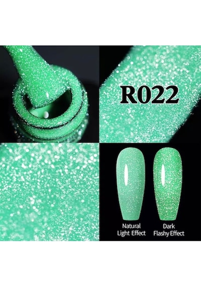 Ur Sugar Reflective Fluorescent Gel 7,5 Ml Karanlıkta Parlayan Sımlı Kalıcı Oje R022