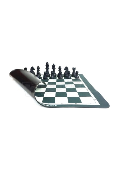 Çantalı Rulo Satranç Seti Takımı Büyük Boy 45x45cm