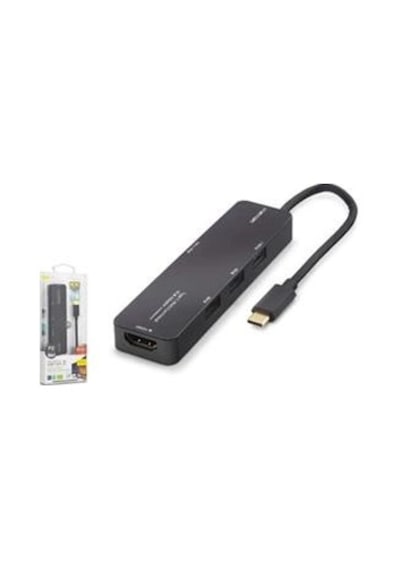 İetop Tuh305 Type-c 3.2 Gen1 Combo Hub Pd Hdmı 4k 5 Port 5 Gbps Siyah