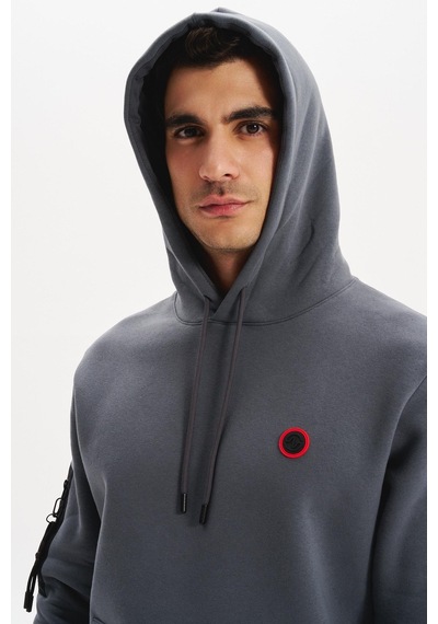 AR-MA Arma Erkek Regular Fit 3 İplik Şardonlu Kanguru Cepli Kapüşonlu Sweatshirt Pamuk Polyester Karışımı K30254629202 Gri AR-MA Arma Erkek Regular Fit 3 İplik Şardonlu Kanguru Cepli Kapüşonlu Sweatshirt Pamuk Polyester Karışımı K30254629202 Gri
