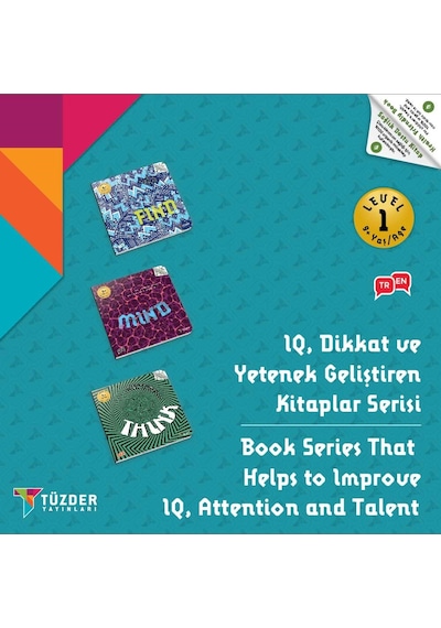 9+ Yaş Level -1 IQ, Dikkat ve Yetenek Geliştiren Kitaplar Serisi