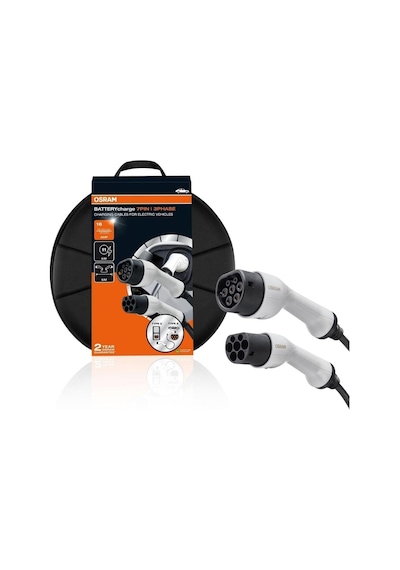 Osram 480v Ac Elektrikli Araç Şarj Kablosu Tip2 3 Fazlı 32 A 22000w 5 Mt