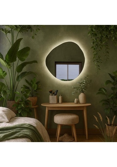90x90 Cm Organic Dimmable Dokunmatik Led Ayna Günışığı 3000k Sarı