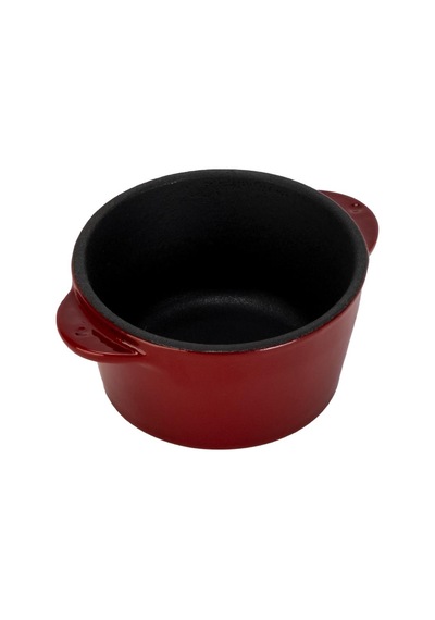 Lava Döküm Yuvarlak Sufle / Sos Kabı. Çap Ø 8cm. Bordo
