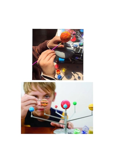 Güneş Sistemi Modeli 1 Paket Gezegen Sistemi Boya Fırça Eğitici Maket Deney Seti Plastik Gezegenler Alemi