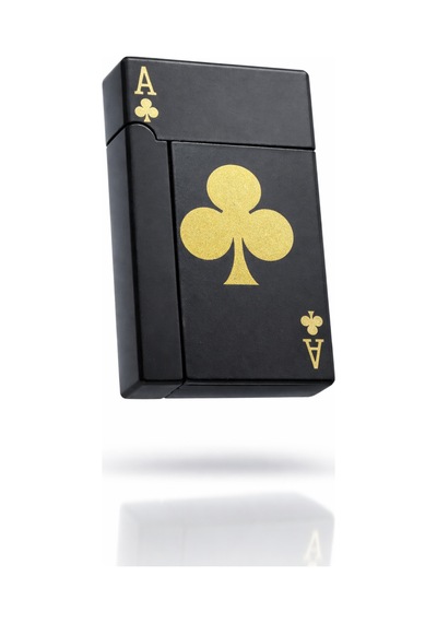 Limited Edition Serisi Premium İskambil Poker Kartları Tasarımlı Çakmak-özel Çakmak Kutusu Beyaz