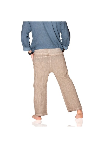 Eliş Şile Bezi Unisex Şile Bezi Balıkçı Pantolon Toprak Tprk