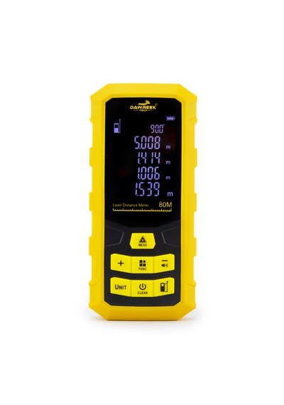Dawreek Mesafe Ölçer H01 Yellow 80 Metre Dijital El Tipi Mesafe Ölçüm Cihazı