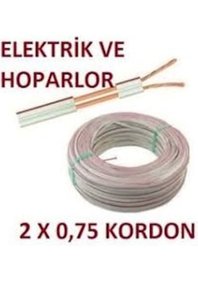 2X0.75 Cca Aliminyum Kordon Hoparlör Elektrik Kablosu 1 Metre