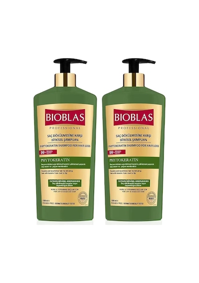 Phytokeratin Saç Dökülmesine Karşı Şampuan 1000 Ml 2 Adet Tüm Saç Tipleri