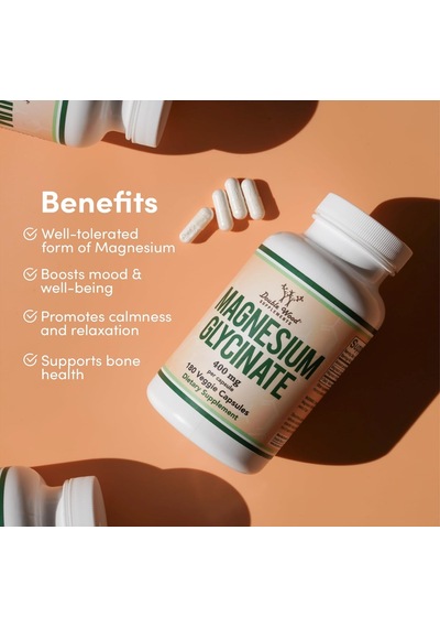 Double Wood Magnesium Glycinate 400mg, 180 Capsul.tr Tek Yetk...