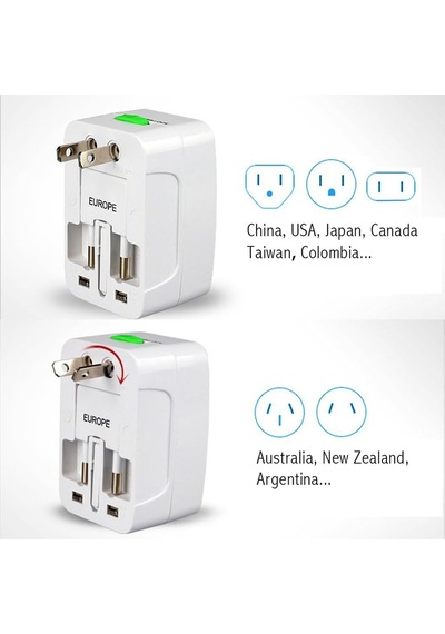 Lexroo 150+ Ülke Universal Çoklu Priz Çevirici Dönüştürücü Seyahat Adaptörü, Amerika, İngiliz