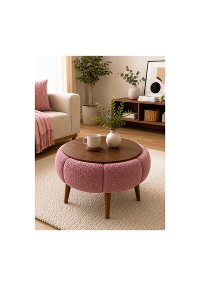 Simay Orta Sehpa Salon Sehpası Dekoratif Teddy Kumaş Kaplı Sehpa 50 Cm Gül Kurusu Gülkurusu Simay Orta Sehpa Salon Sehpası Dekoratif Teddy Kumaş Kaplı Sehpa 50 Cm Gül Kurusu Gülkurusu