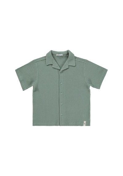 Civil Boys Basic Waffle 6-9 Yaş Gömlek - Yeşil Çağla Yeşili