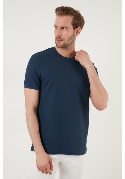 Buratti Pamuklu Regular Fit Bisiklet Yaka Basic Erkek T Shirt 5902387 Indigo