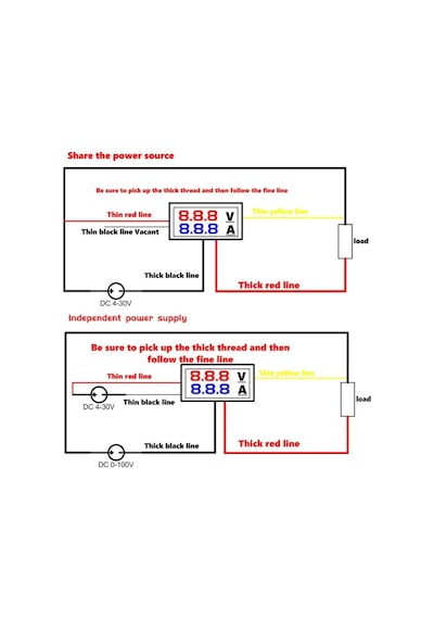 Kırmızı-mavi-yüksek Kaliteli Dc 100v 10a Voltmetre Ampermetre Mavi + Kırmızı Led Amp Çift Dijital Volt Metre Ölçer