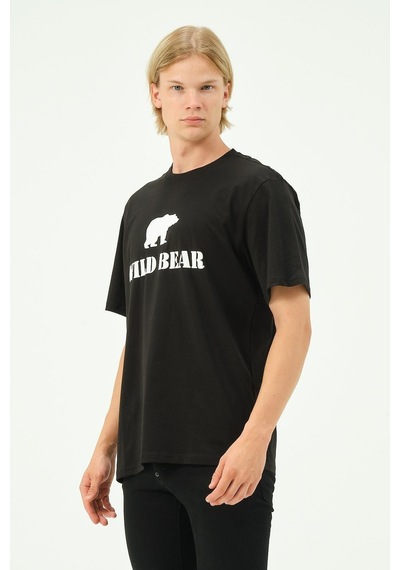 Rich Erkek T-shirt Ayı Baskılı Bear Tişört SIYAH Rich Erkek T-shirt Ayı Baskılı Bear Tişört SIYAH