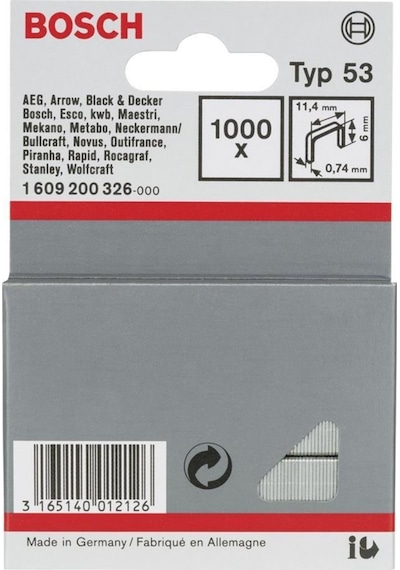 Bosch Zımba Teli Tip53 6mm 1000 Adet 1609200326