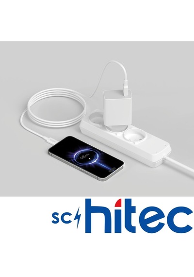 Schitec 6a 120w Usb-a To Type-c Hızlı Şarj Ve Data Kablosu 1m Beyaz Sk002 100cm