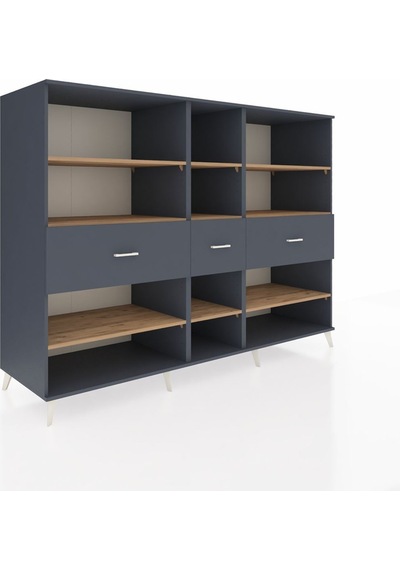Kronos Dolap 9 Raflı 3 Çekmeceli 220x59x163 Antrasit-çam/antrasi Antrasit-çam/antrasit Kronos Dolap 9 Raflı 3 Çekmeceli 220x59x163 Antrasit-çam/antrasi Antrasit-çam/antrasit