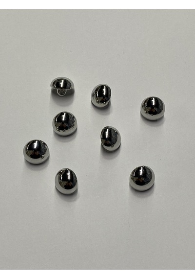 Bombeli Bluz Düğmesi / Metal Bluz Düğmesi/ 8 Li Set / Gümüş 5277
