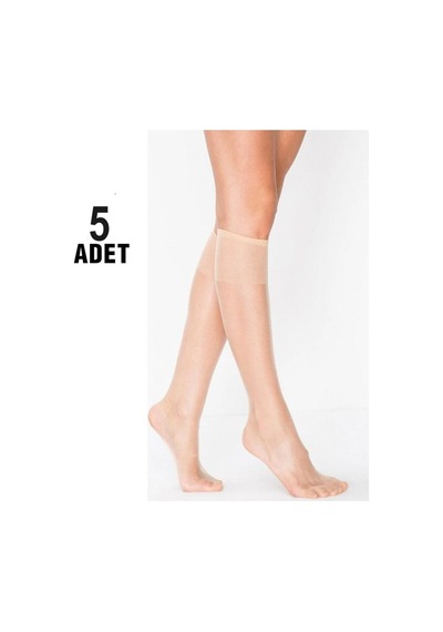 5 Adet İnce Mat Pantolon Çorap Kahverengi