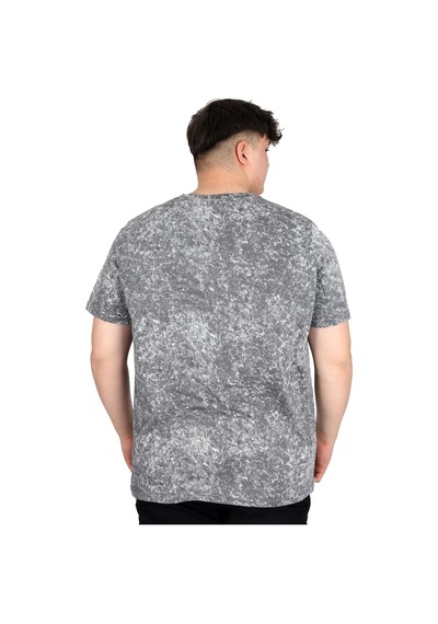 Mode Xl Büyük Beden Erkek T-shirt Bisiklet Yaka Aşındırma Baskı U20037 Antrasit Antrasit