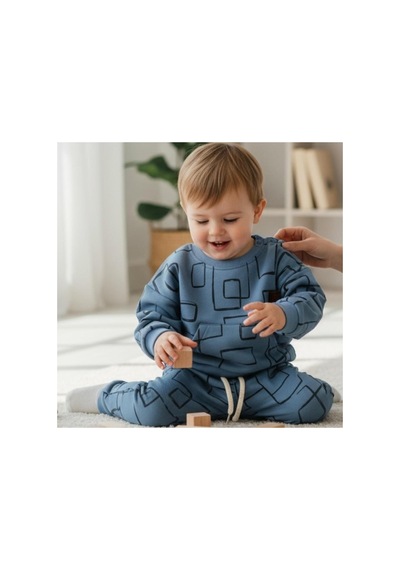 Altıntaş Baby Follow The Line Özgün İkili Takım Üç İplik Yeni Sezon Açık Mavi Açık Mavi
