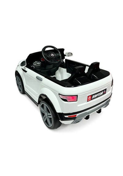 Raptor 12v Akülü Jeep Beyaz Şık Tasarım, Sallanma Modlu