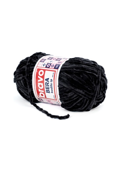 Bera Kadife İplik 100 Gr 120 Metre Renk Kodu: 935 Siyah